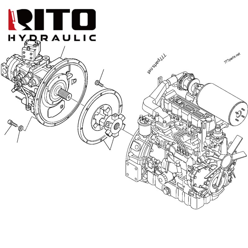 708-1L-00521 Hydraulic Pump