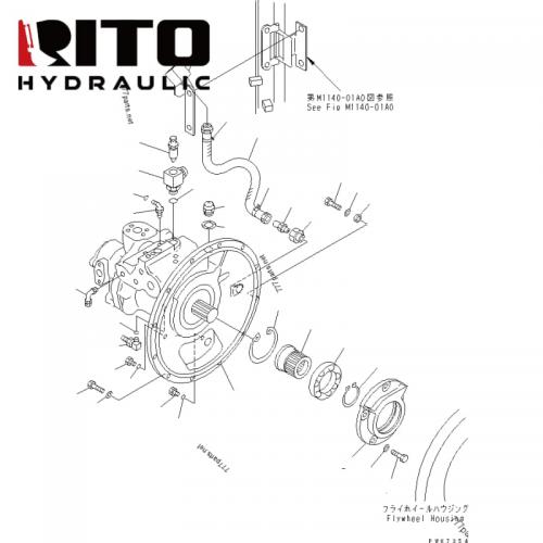 708-1L-00530 Hydraulic Pump