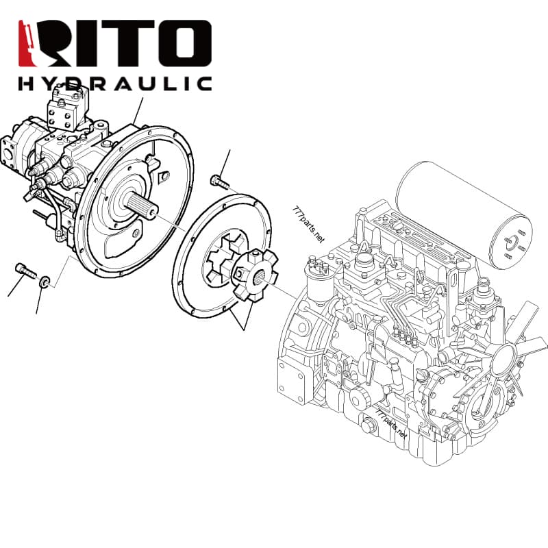 708-1L-00640 Hydraulic Pump