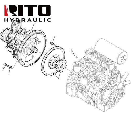708-1L-00640 Hydraulic Pump