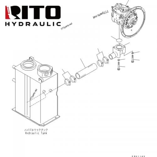 708-1W-00042 Hydraulic Pump