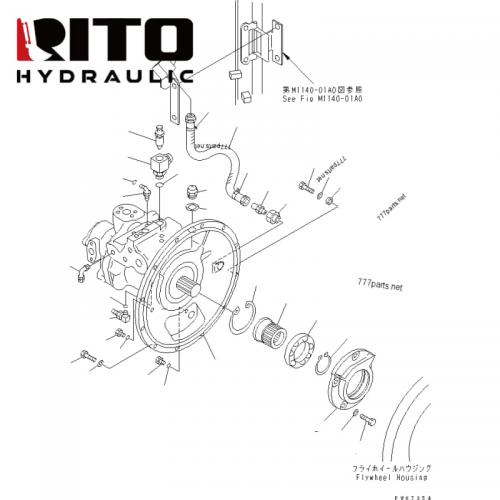 708-1L-00511 Hydraulic Pump