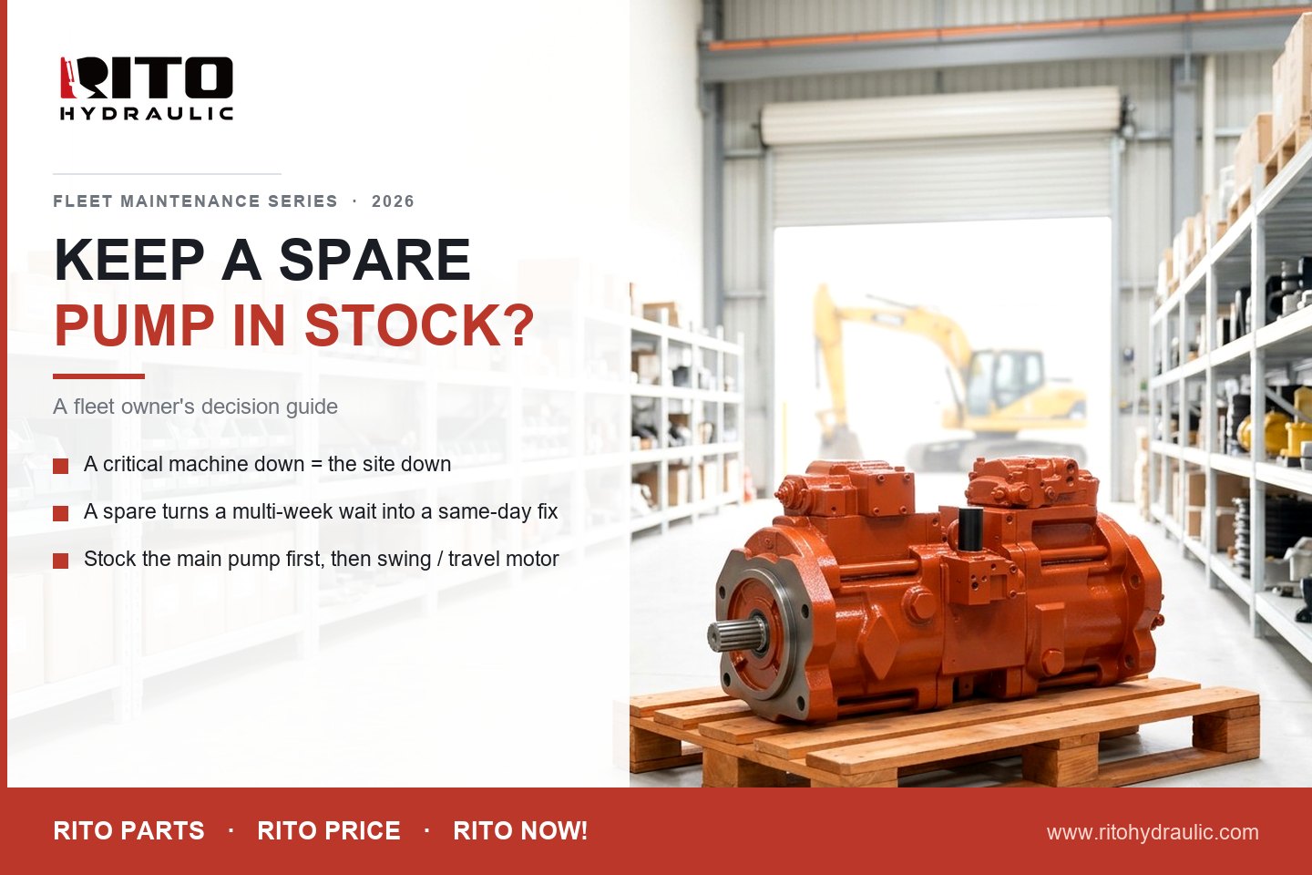 Should you keep a spare hydraulic pump in stock - RITO HYDRAULIC fleet decision guide