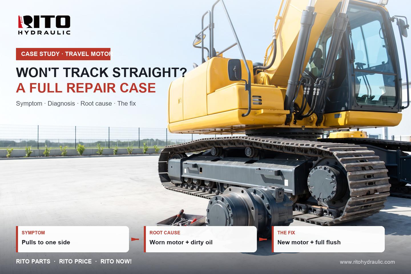 Excavator Travel Motor Failure: A Complete Repair Case Study (Symptoms, Diagnosis & Fix)