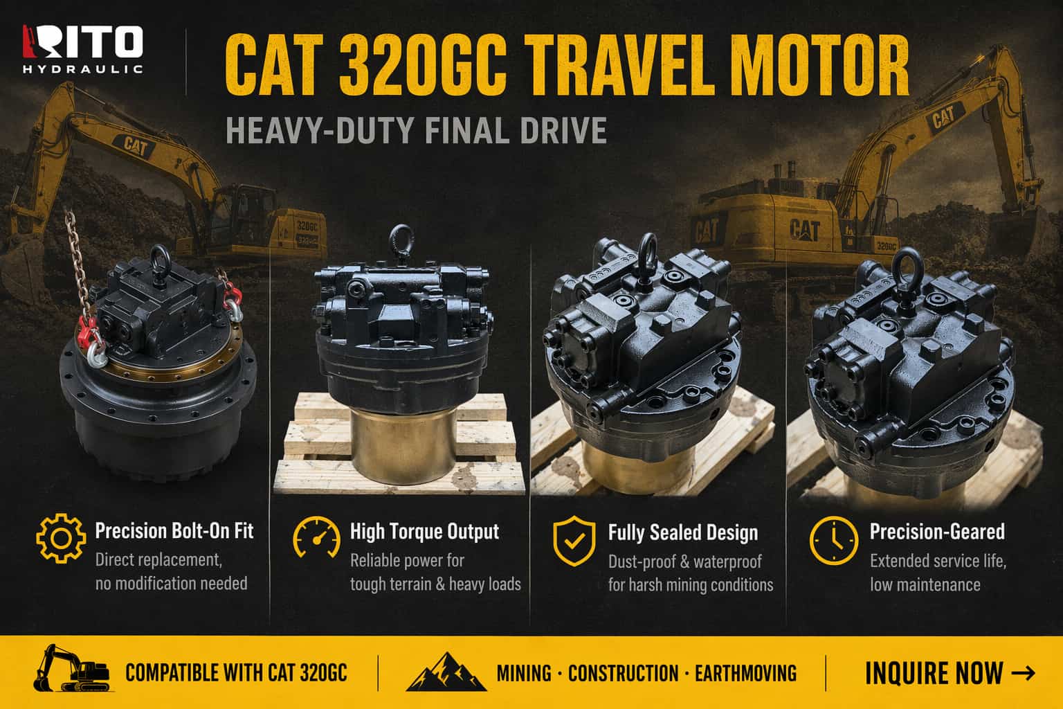 Caterpillar 320 GC Travel Motor (Final Drive): Specifications, Features & Buying Guide (2026)