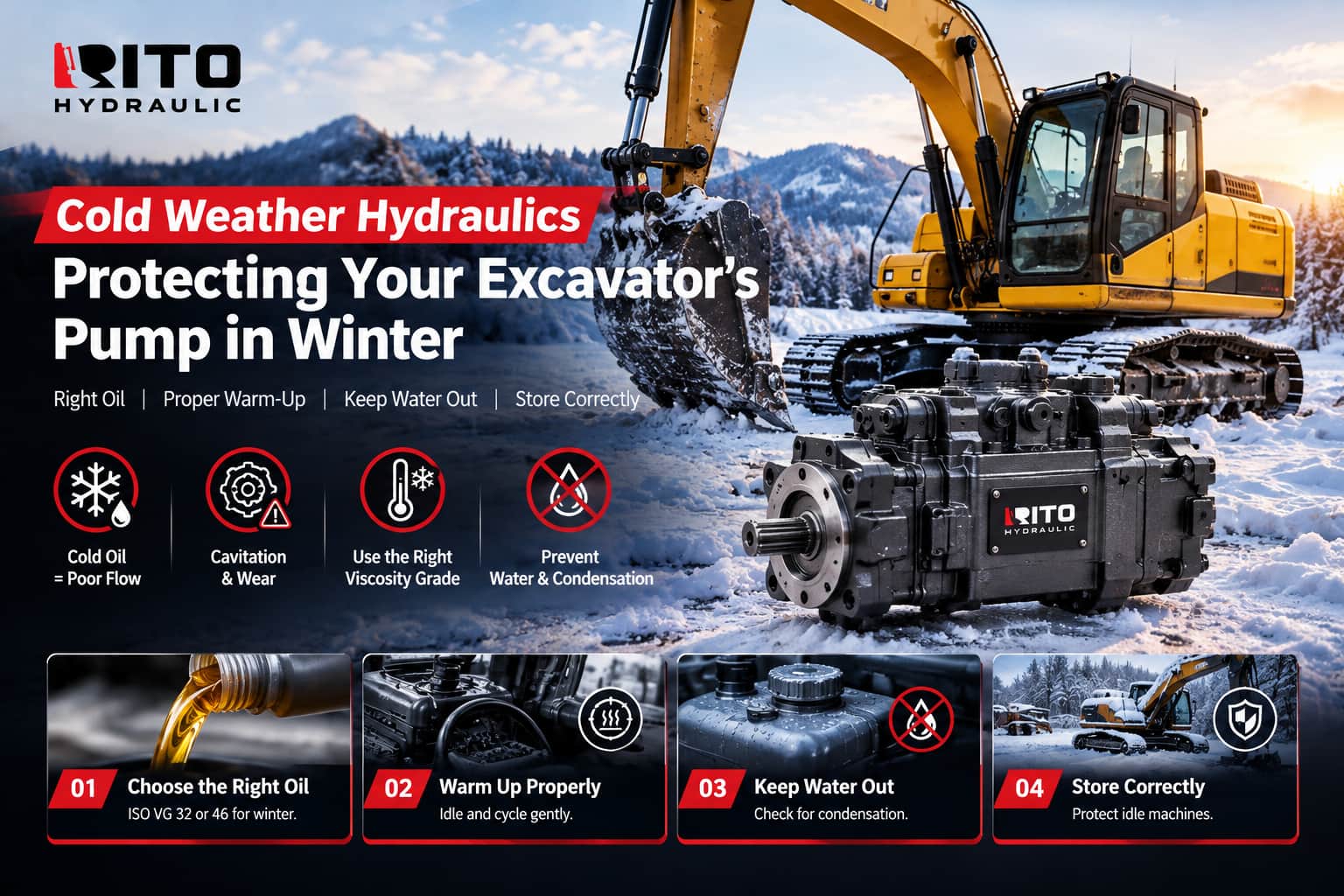 Cold-Weather Hydraulics: Protecting Your Excavator's Pump in Winter (2026 Guide)